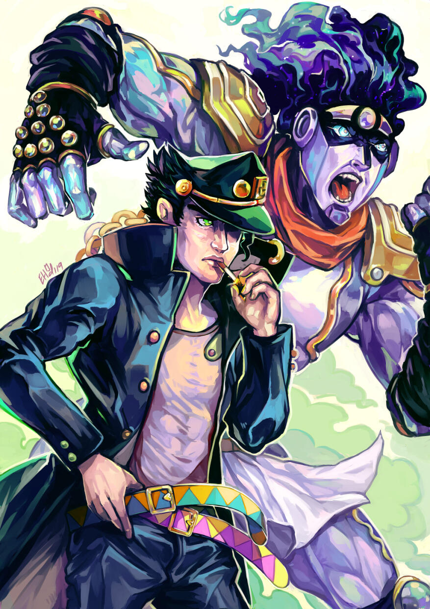 Jotaro and Star Platinum - Jojo's Bizarre Adventure: Part 3 Stardust Crusaders
