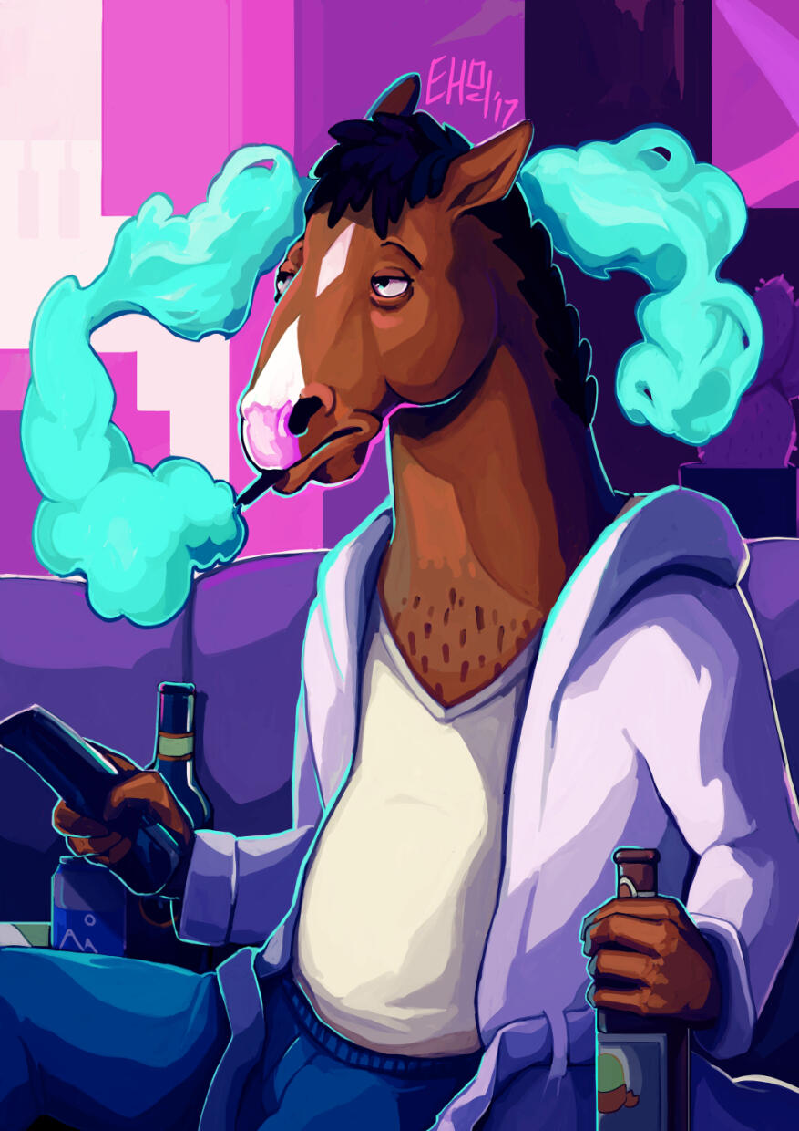 Sad horse drinks - Bojack Horseman